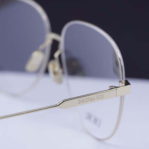 Dior ULTRADIORO A1U A000 Aviator 57mm Eyeglasses - Gold - Picture 10 of 11